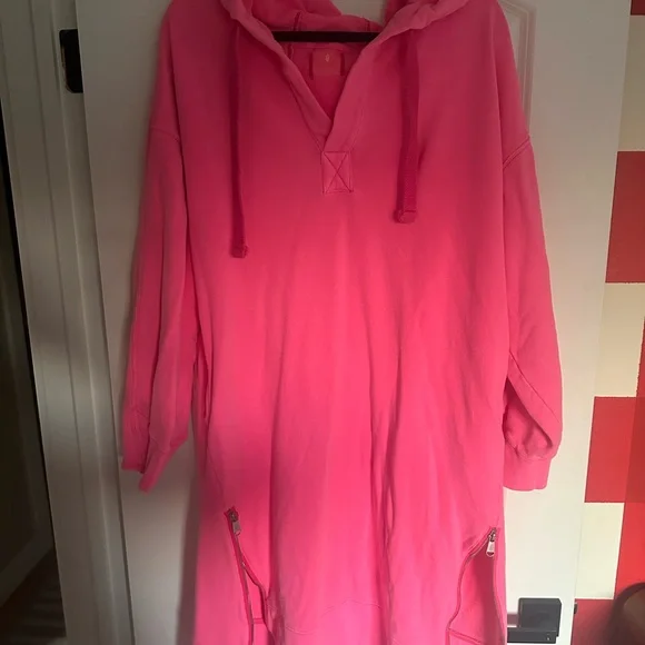 Pink FP Hoodie Midi Sweatshirt Dress - Picture 2 of 6